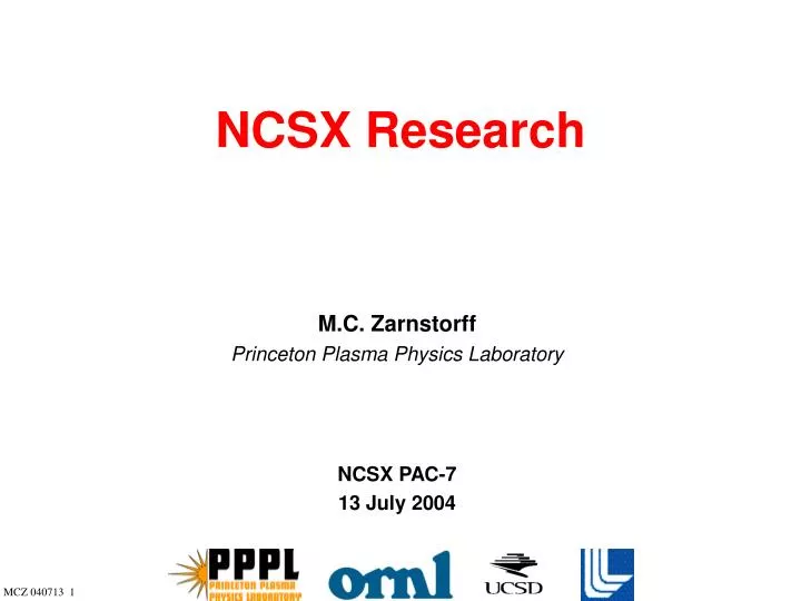 ncsx research