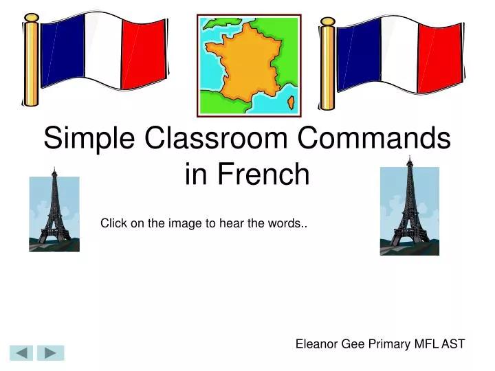 simple classroom commands in french