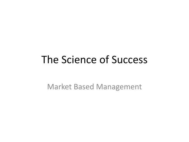 the science of success