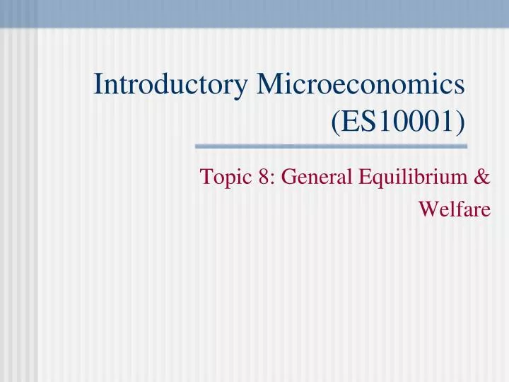 introductory microeconomics es10001