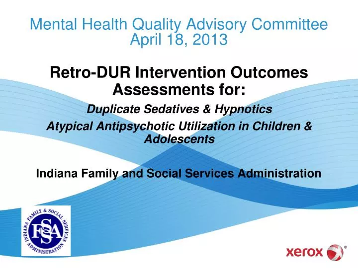 mental health quality advisory committee april 18 2013