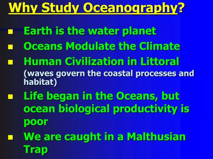 why study oceanography