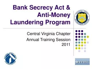 Bank Secrecy Act &amp; Anti-Money Laundering Program