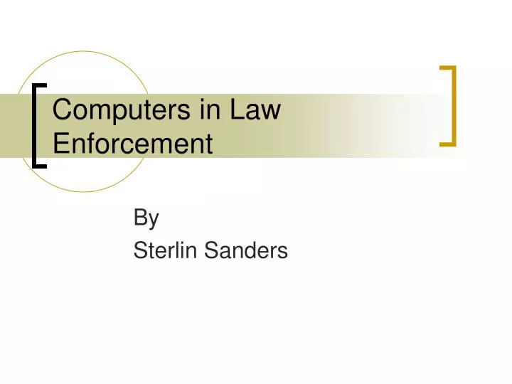 computers in law enforcement
