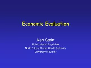 Economic Evaluation