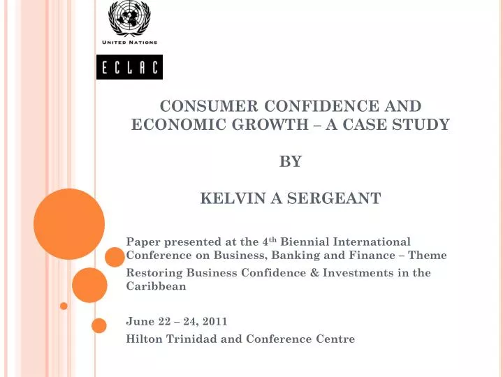consumer confidence and economic growth a case study by kelvin a sergeant