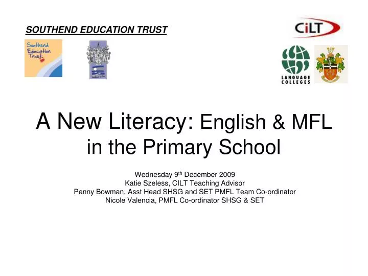 a new literacy english mfl in the primary school