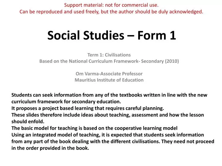 social studies form 1