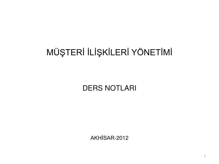 m ter l k ler y net m ders notlari akh sar 2012