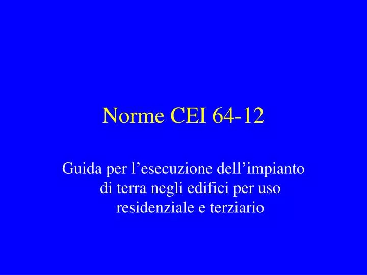 norme cei 64 12