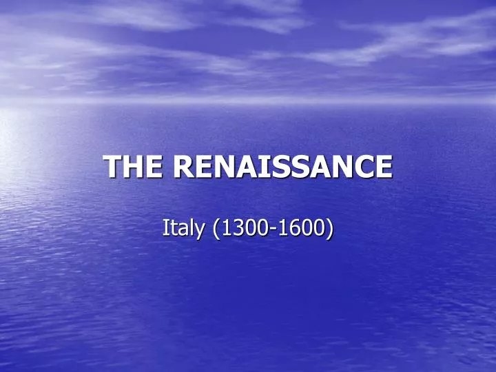 the renaissance