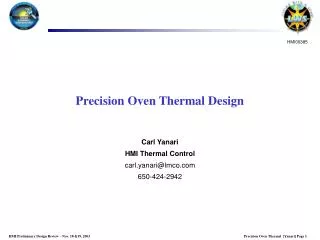 Precision Oven Thermal Design