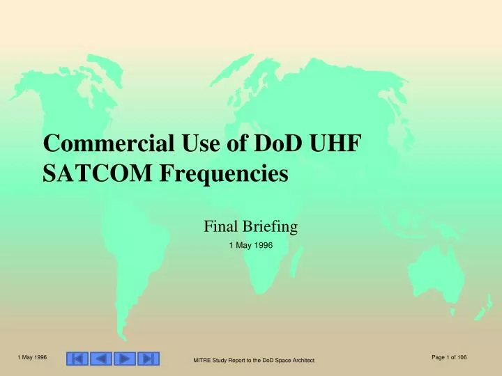 commercial use of dod uhf satcom frequencies