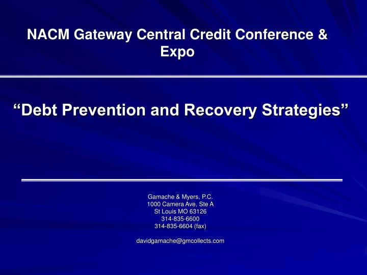 nacm gateway central credit conference expo