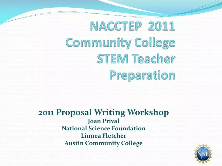 nacctep 2011 community college stem teacher preparation
