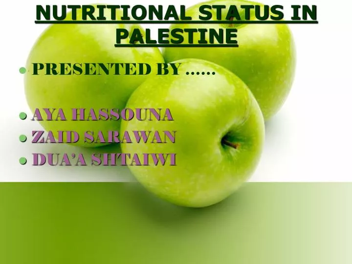 nutritional status in palestine