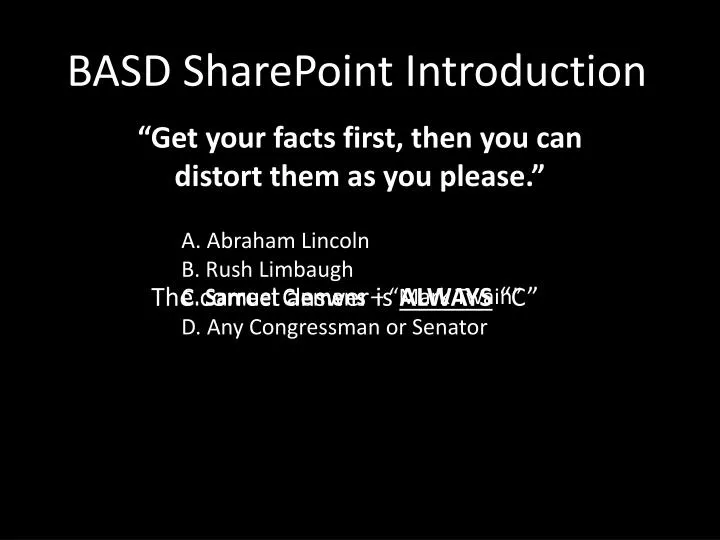 basd sharepoint introduction