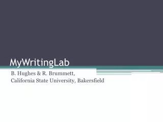 MyWritingLab