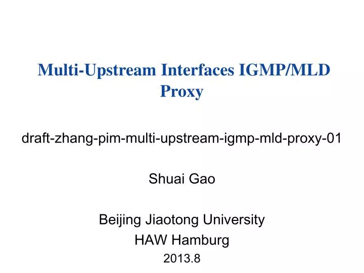 multi upstream interfaces igmp mld proxy