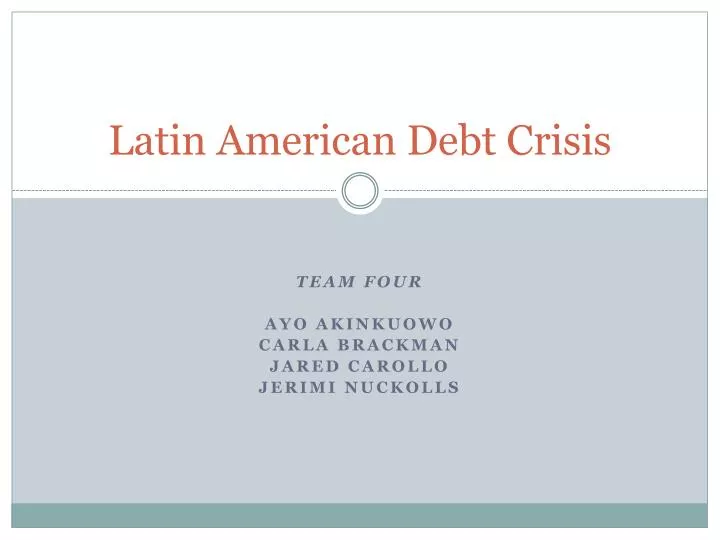 latin american debt crisis