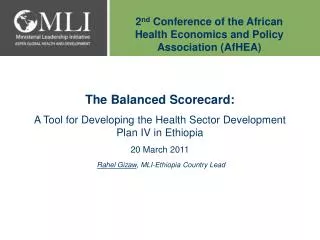 2 nd Conference of the African Health Economics and Policy Association (AfHEA)