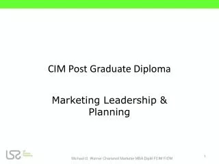 CIM Post Graduate Diploma