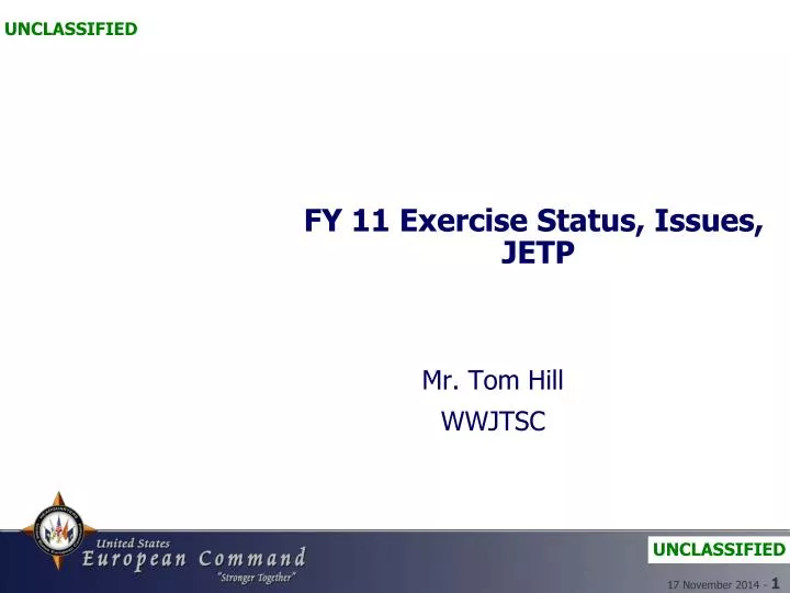 fy 11 exercise status issues jetp