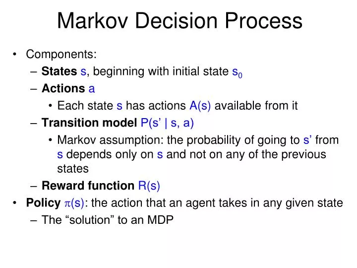 markov decision process