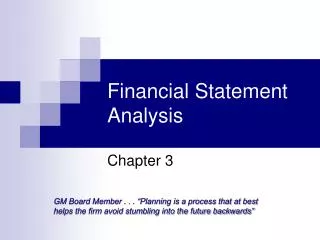 Financial Statement Analysis