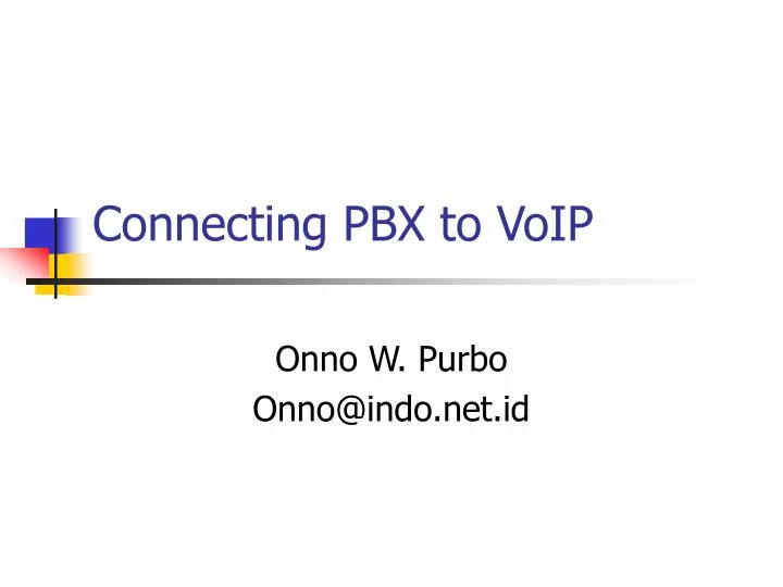 connecting pbx to voip