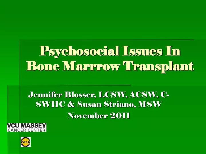 psychosocial issues in bone marrrow transplant