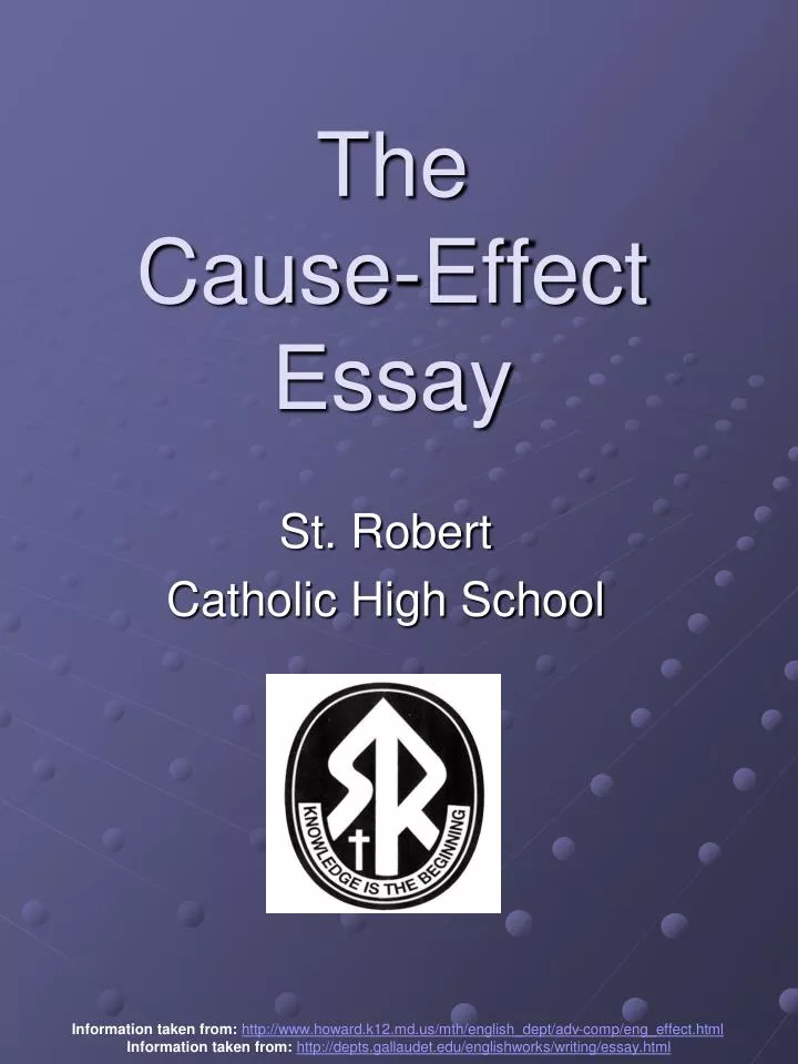 the cause effect essay