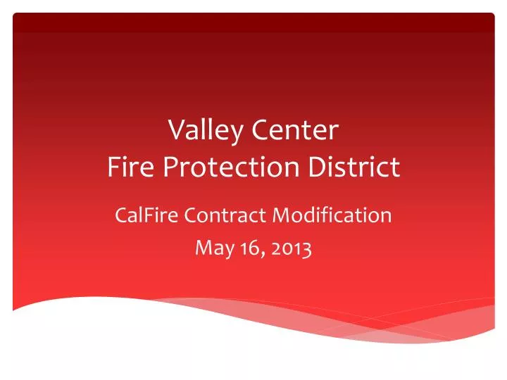 valley center fire protection district