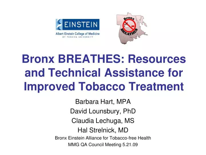 bronx breathes resources and technical assistance for improved tobacco treatment