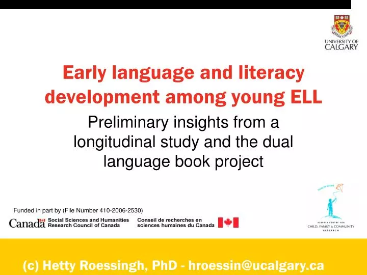 early language and literacy development among young ell