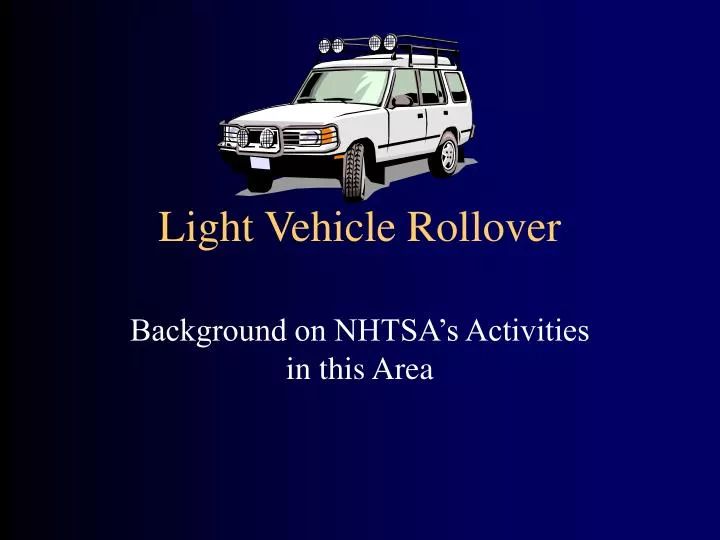 light vehicle rollover