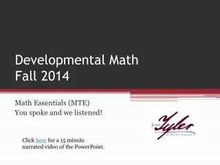 Developmental Math Fall 2014