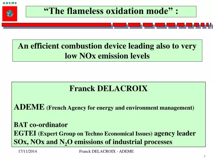 an efficient combustion device leading also to very low nox emission levels