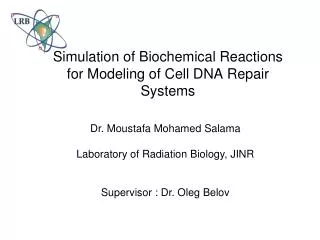 Simulation of Biochemical Reactions for Modeling of Cell DNA Repair Systems