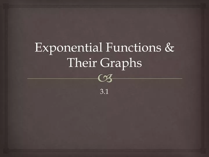 exponential functions their graphs