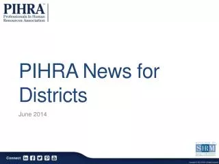 PIHRA News for Districts