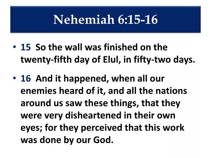 nehemiah 6 15 16