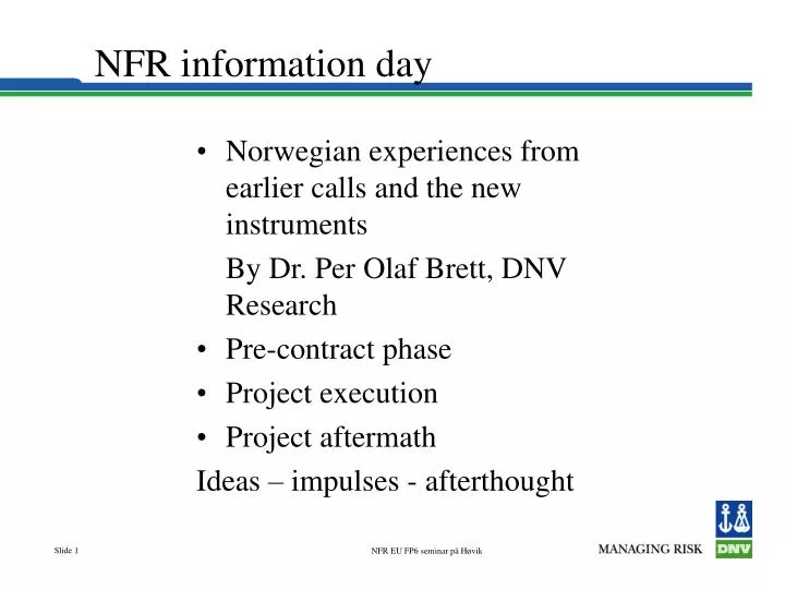 nfr information day