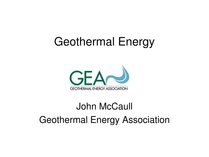 geothermal energy