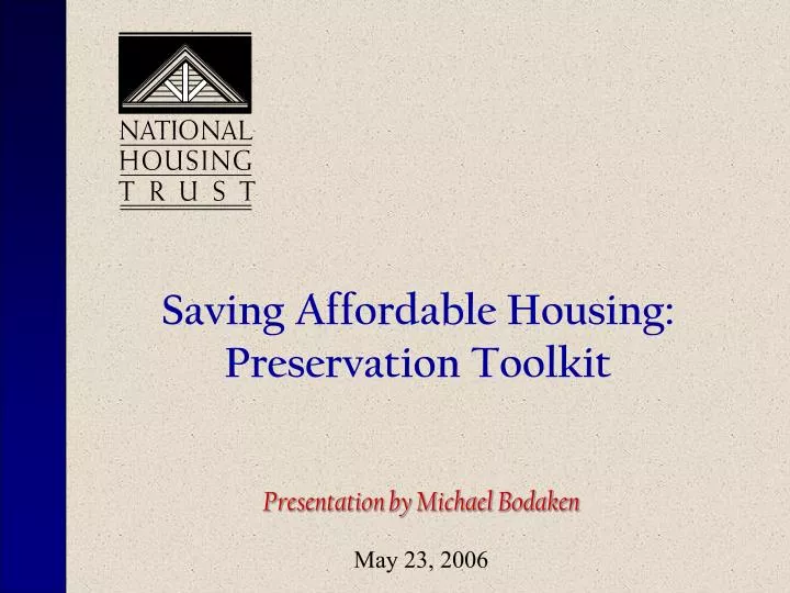 saving affordable housing preservation toolkit