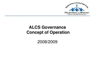 ALCS Governance Concept of Operation