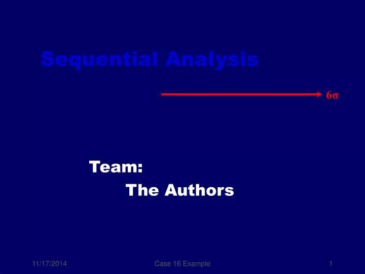 sequential analysis