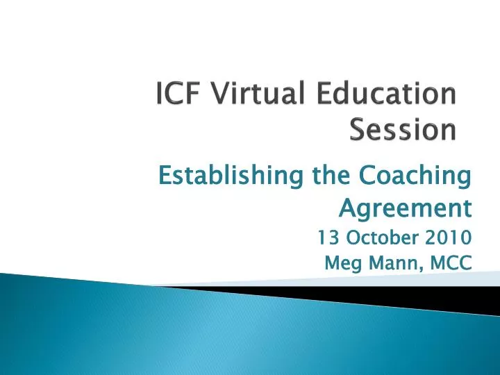 icf virtual education session