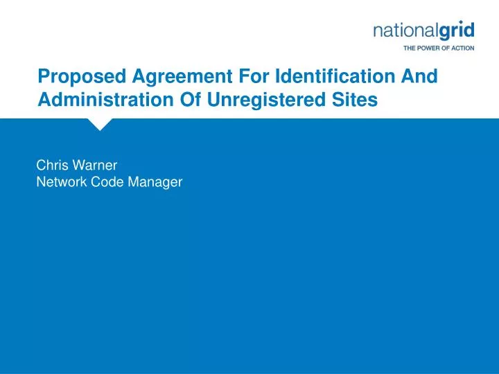 proposed agreement for identification and administration of unregistered sites