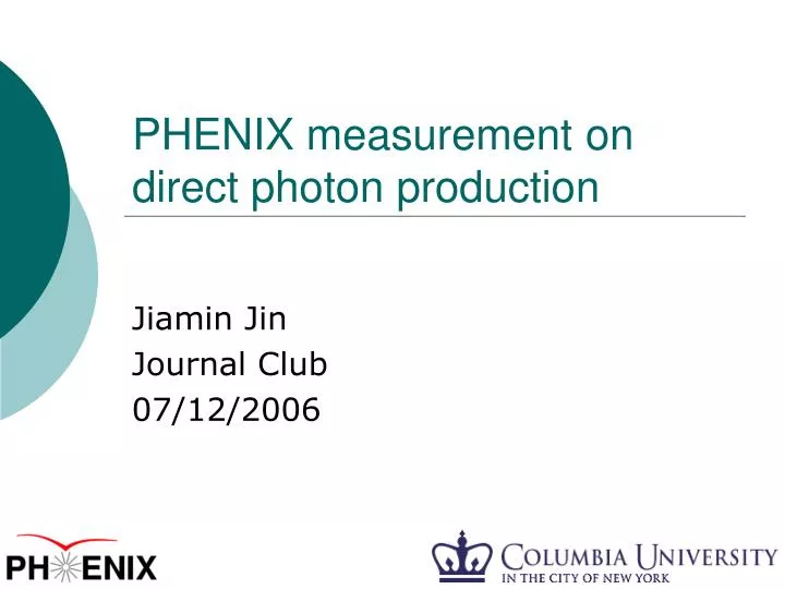 phenix measurement on direct photon production